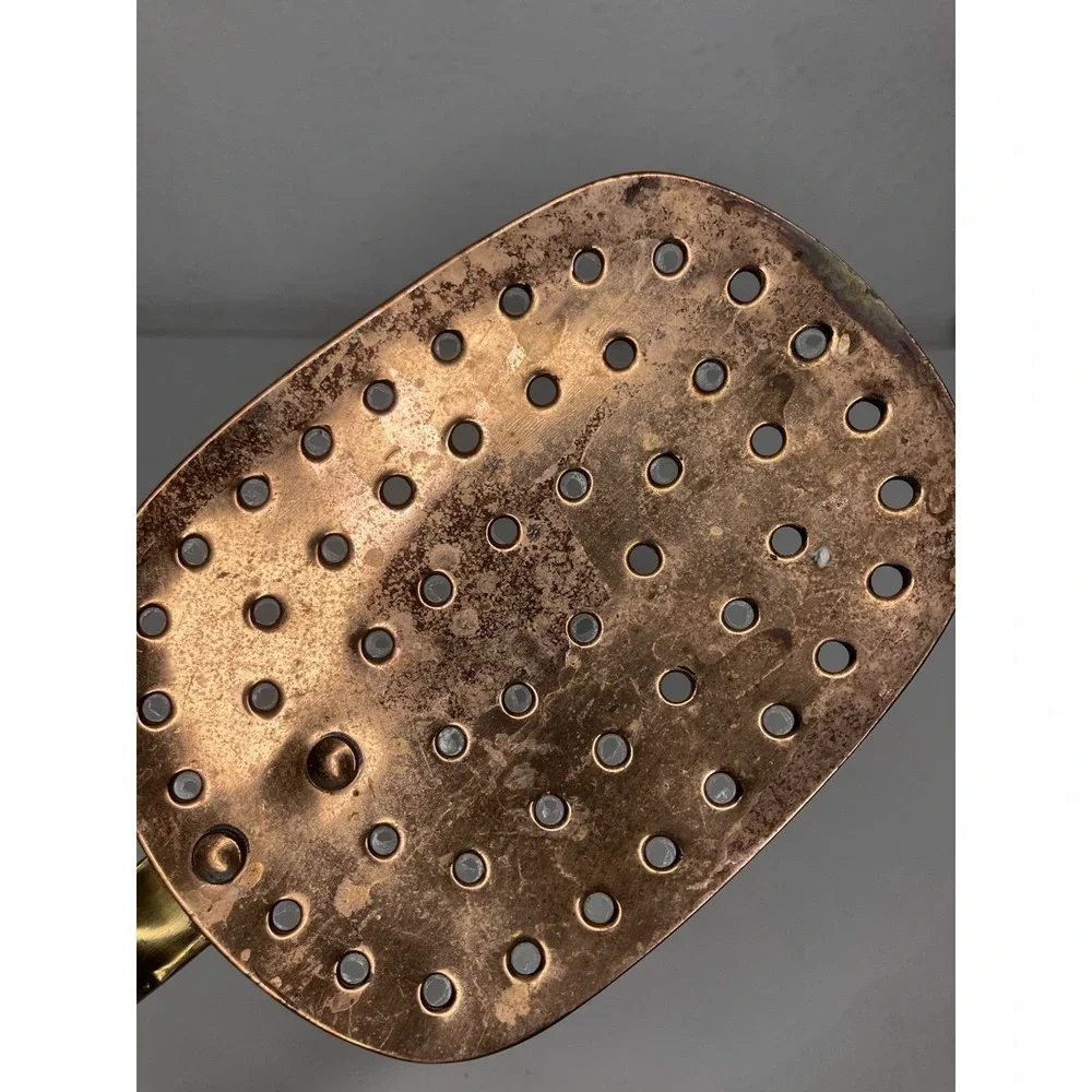 Vintage HOAN Copper Ecumoire Skimmer Spoon 16